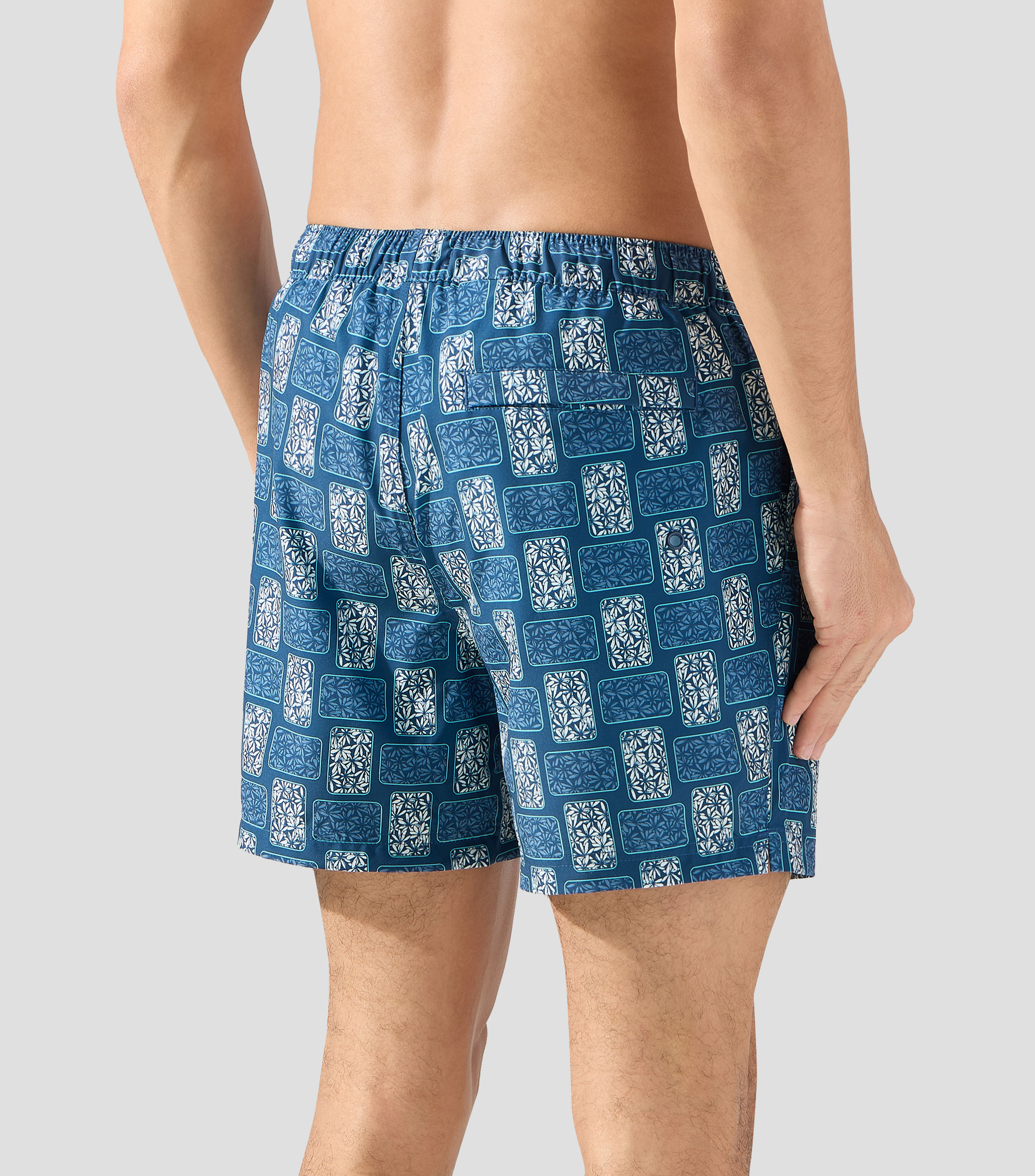 Traje de baño largo estampado Hombre